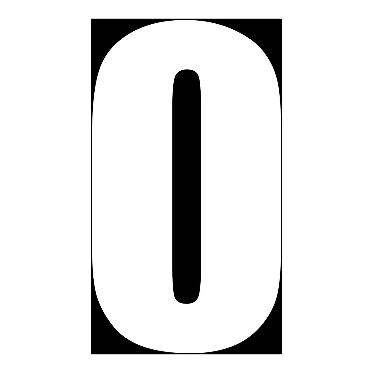 Whites Race Number - White #0 (10 Pack)