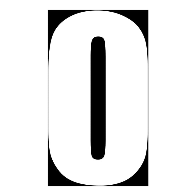 Whites Race Number - White #0 (10 Pack)