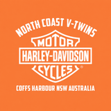 V-Twins x Harley-Davidson Men's Bar & Shield Long Sleeve T-Shirt  - Safety Orange