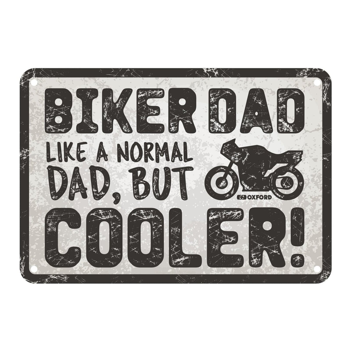 Oxford Garage Metal Sign: Biker Dad, Like a Normal Dad, But Cooler