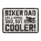 Oxford Garage Metal Sign: Biker Dad, Like a Normal Dad, But Cooler