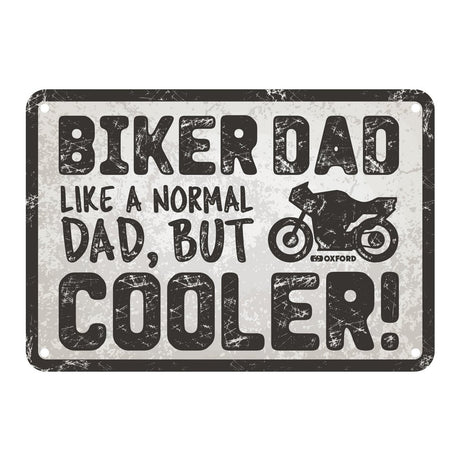 Oxford Garage Metal Sign: Biker Dad, Like a Normal Dad, But Cooler
