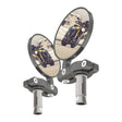 Oxford Bar End Mirrors - Silver (Pair)