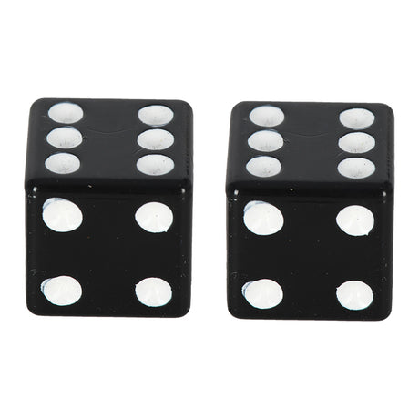 Oxford Lucky Dice Valve Caps - Black (Pair)