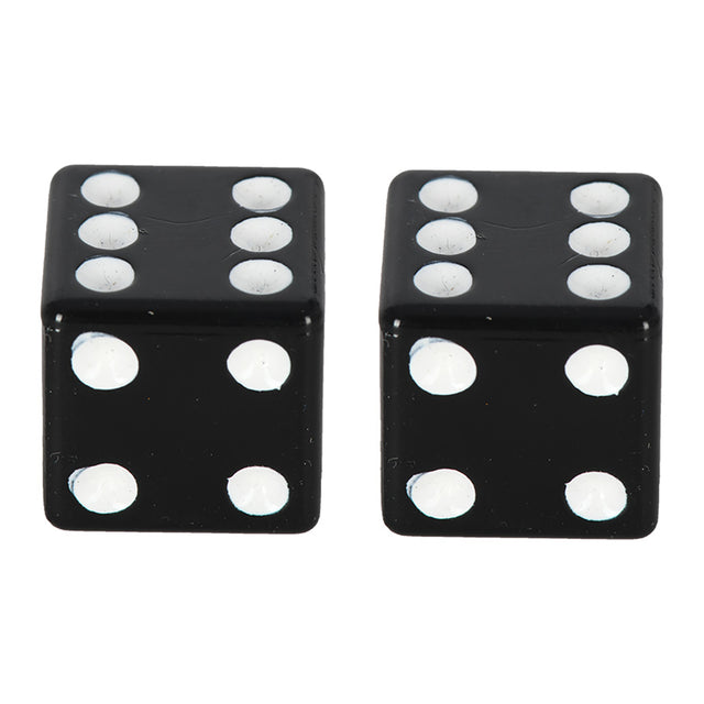 Oxford Lucky Dice Valve Caps - Black (Pair)