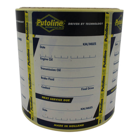Putoline Service Reminder Label (100 Pack)