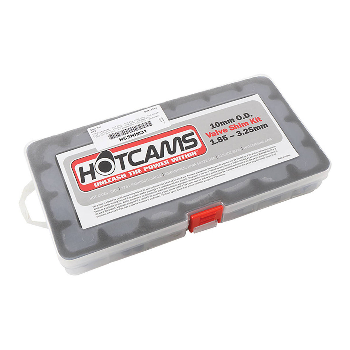 HOT CAM SHIM KIT 10.00mm (1.85mm-3.25mm in .05mm - 3 ea)