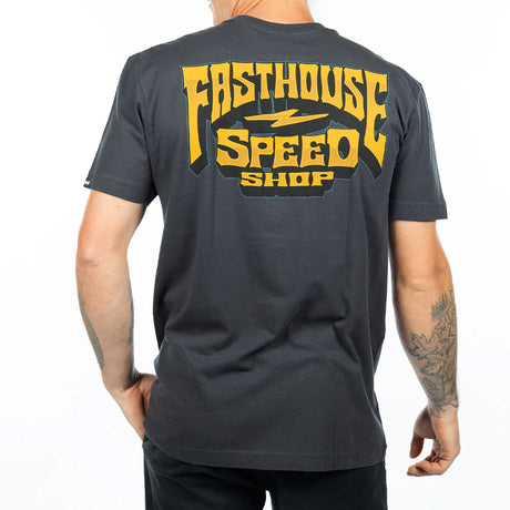 Fasthouse Record Tee - Graphite Black