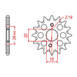 MTX 1310 Steel Front Sprocket #428 (428 Conversion) (10-1310/428)