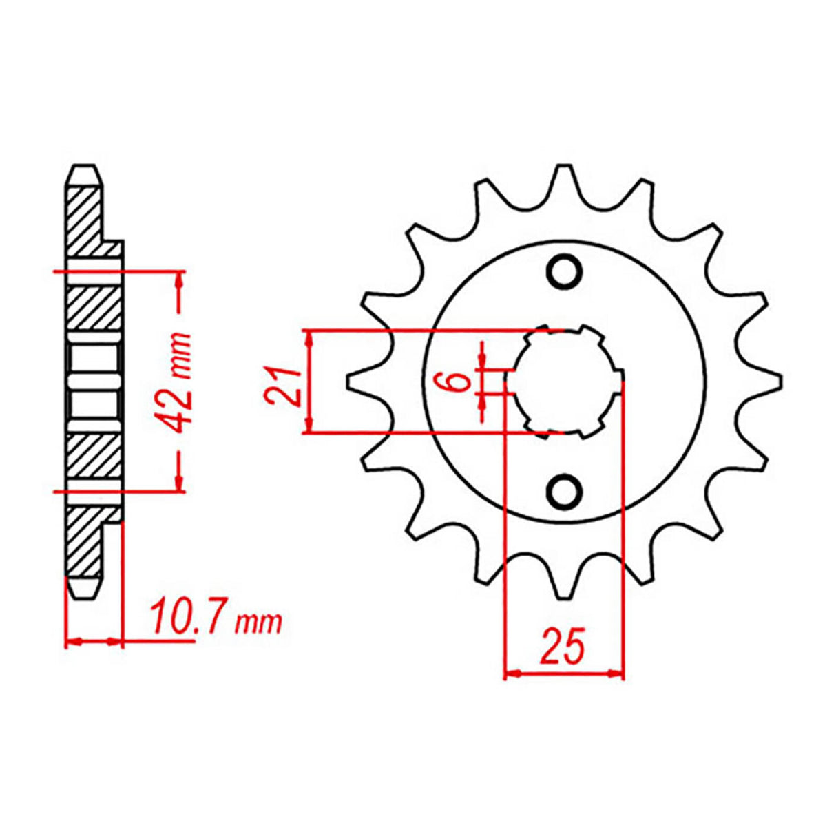 MTX 338 Steel Front Sprocket #530 (10-MA7)