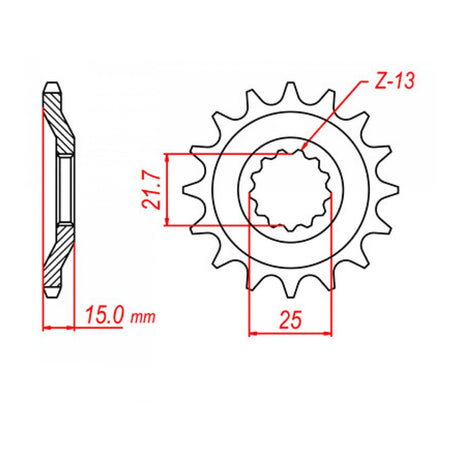 MTX 514 Steel Front Sprocket #630 (10-084)