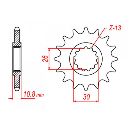 MTX 579 Steel Front Sprocket #530 (10-36Y)