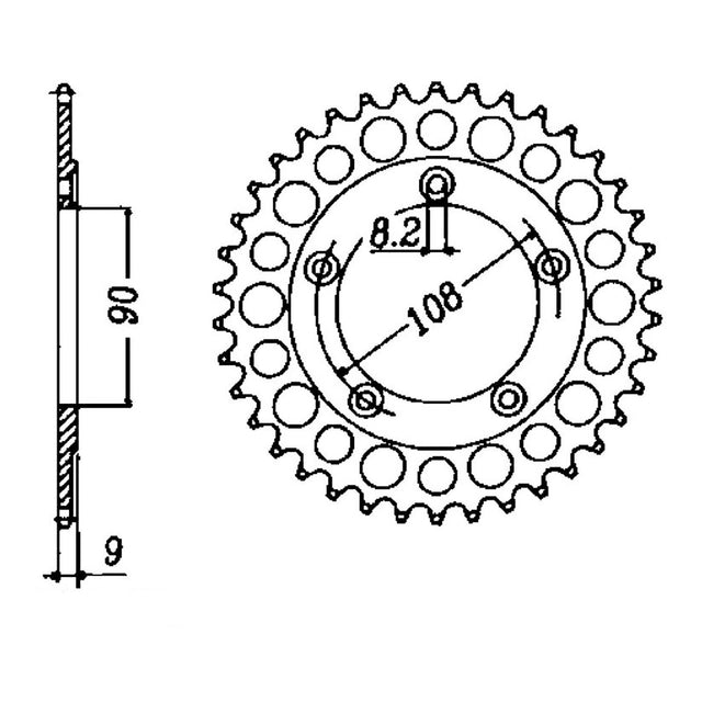 MTX 491 (2) Steel Rear Sprocket #520 (11-601)