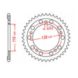 MTX 1314 (2) Steel Rear Sprocket #525 (11-MV4)