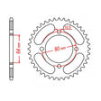 MTX 1910 Steel Rear Sprocket #520 (11-1910)