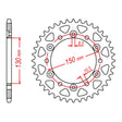 MTX 245/3 Steel Rear Sprocket #520 (11-MG3)