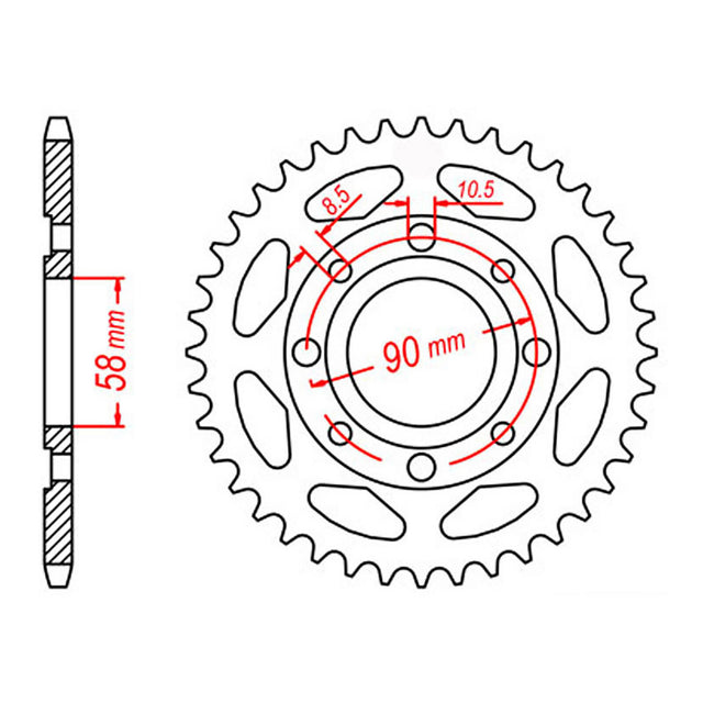MTX 269 Steel Rear Sprocket #428 (11-437)