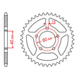 Sprocket Rear MTX 40T KTM 50 #415 11-KM3-42