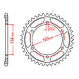 MTX 1307 Steel Rear Sprocket #525 (11-MBW)