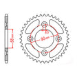 MTX 1213 Steel Rear Sprocket #420 (11-GEL)