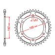 MTX 006 Steel Rear Sprocket #525 (11-006) (8.5mm)