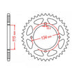 MTX 718 Steel Rear Sprocket #530 (11-718)
