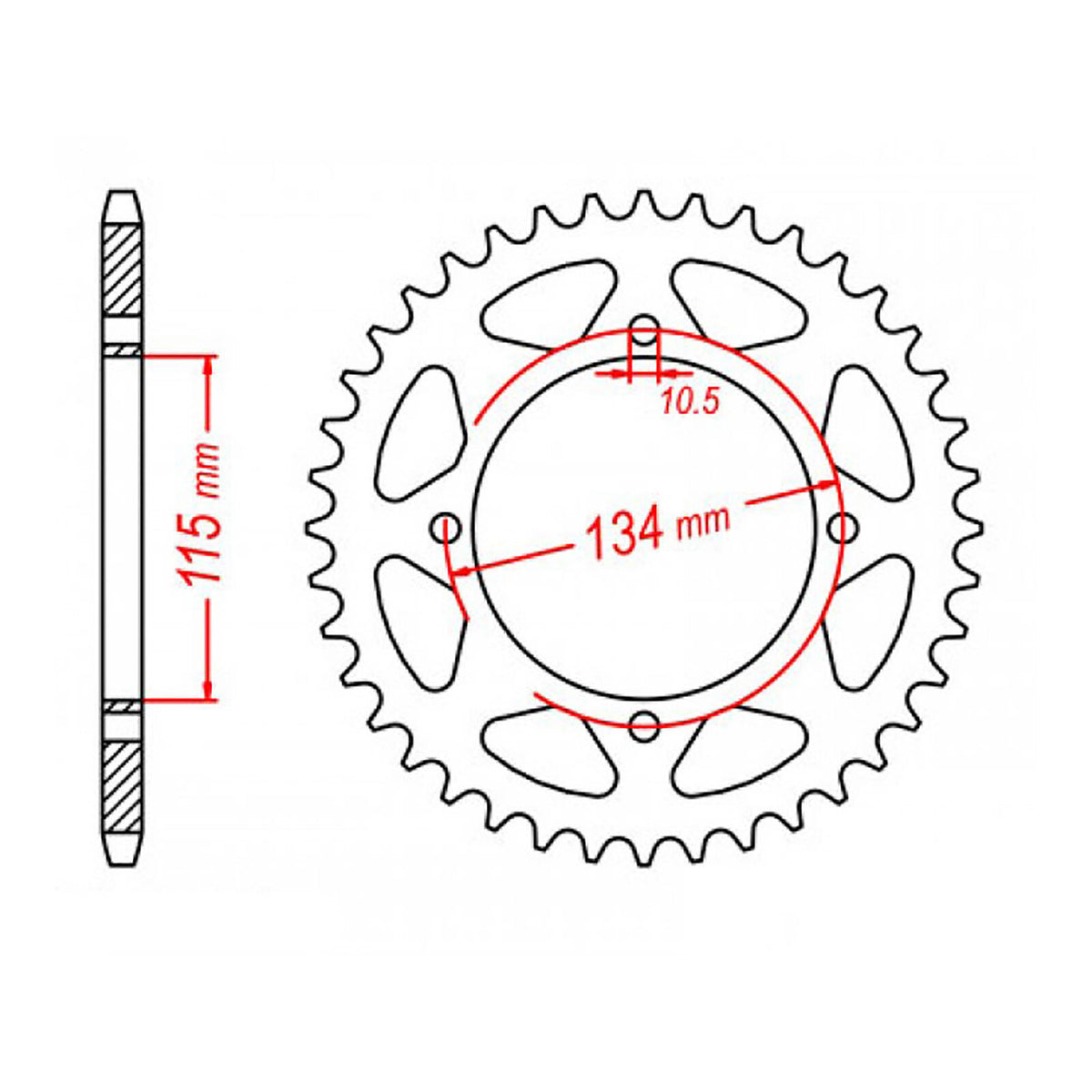 MTX 718 Steel Rear Sprocket #530 (11-718)