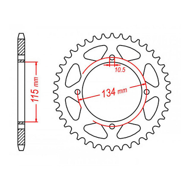 MTX 718 Steel Rear Sprocket #530 (11-718)