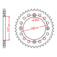 MTX 831 Steel Rear Sprocket #428 (11-39K)