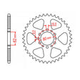 MTX 845 (2) Steel Rear Sprocket #520 (11-3Y1)