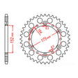 MTX 853 Steel Rear Sprocket #520 (11-2H0)