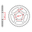 MTX KTM 50 Hornet Lightweight Steel Rear Sprocket #415 (11H-KM3)