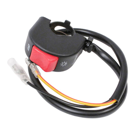 WMP SWITCH BLOCK HEADLIGHT ON-OFF (20mm) RED TOGGLE