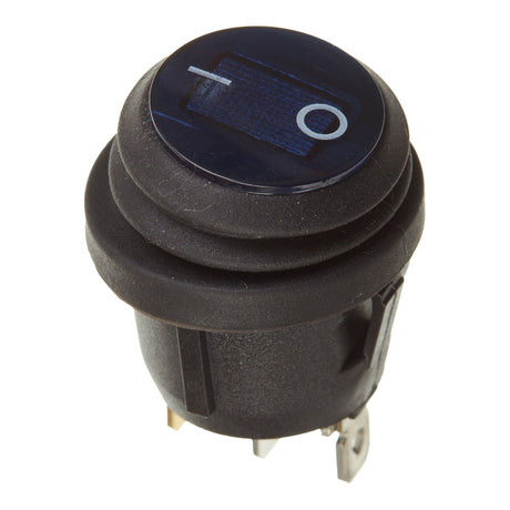 WMP 12V ROCKER SWITCH ON-OFF BLU WATERPROOF ROUND