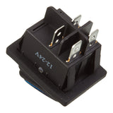 WMP 12V ROCKER SWITCH ON-OFF BLU WATERPROOF 30X22 RECTANG