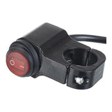 WMP 12V ROCKER SWITCH ON-OFF RED WATERPROOF H-BAR MOUNT