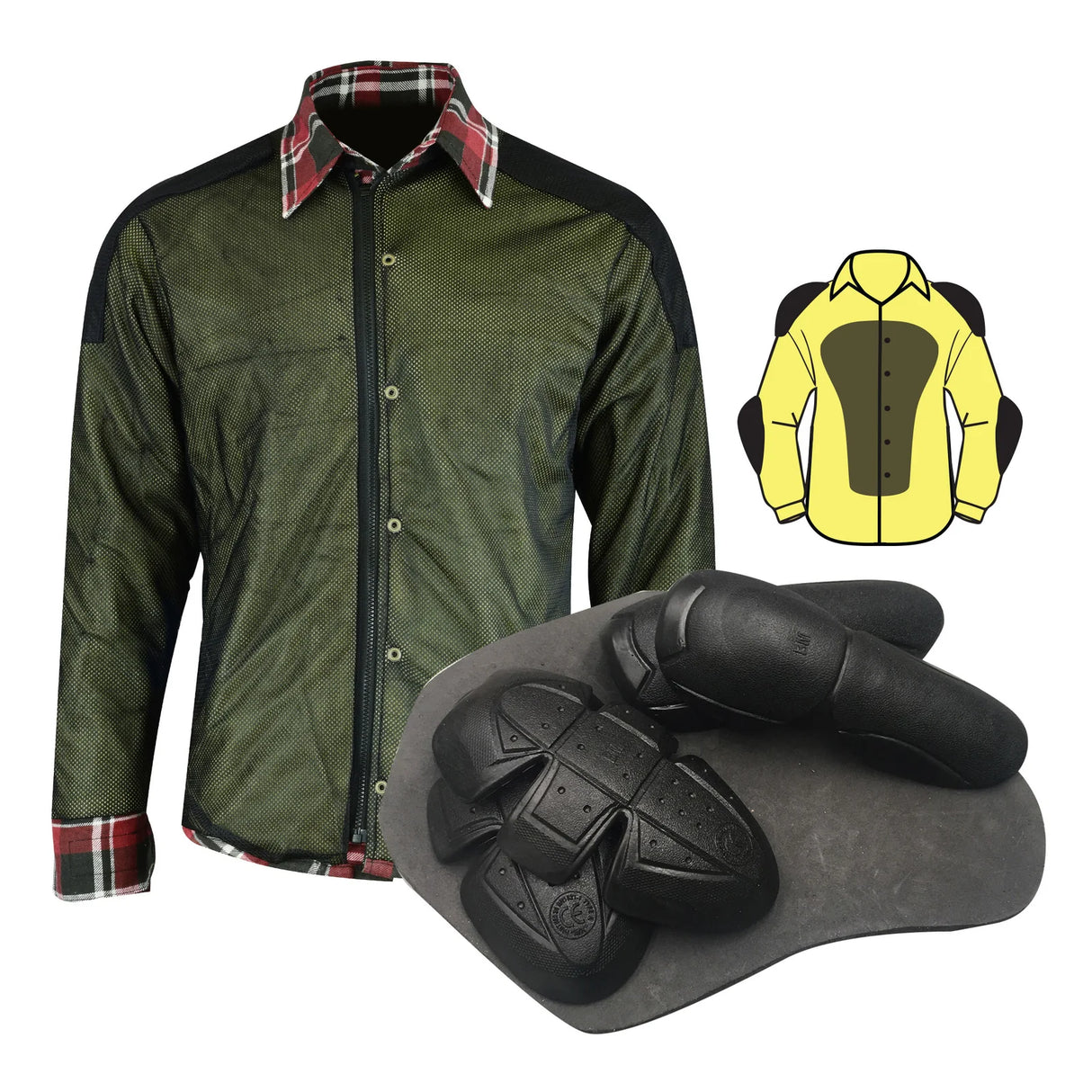 Johnny Reb Men's Waratah Protective Shirt - Black/Yellow Check