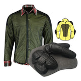 Johnny Reb Men's Waratah Protective Shirt - Black/Yellow Check