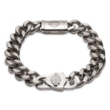 Harley-Davidson Men's B&S Padlock Curb Chain Bracelet - Stainless Steel