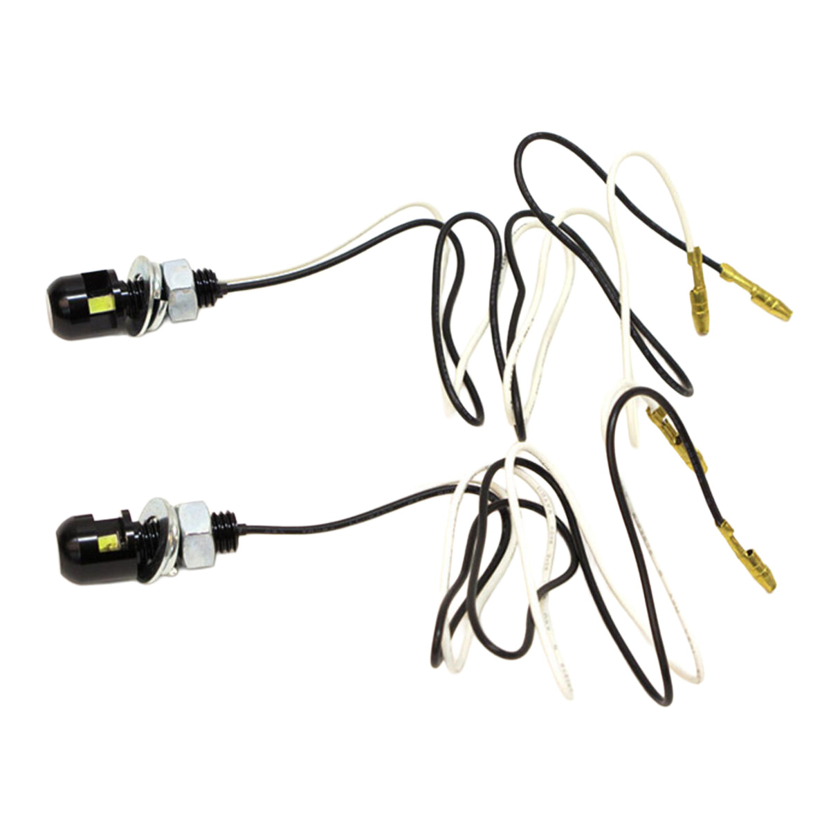 WMP NUMBER PLATE LED BOLT LIGHT 13.5X12.8 BLK (Pair)