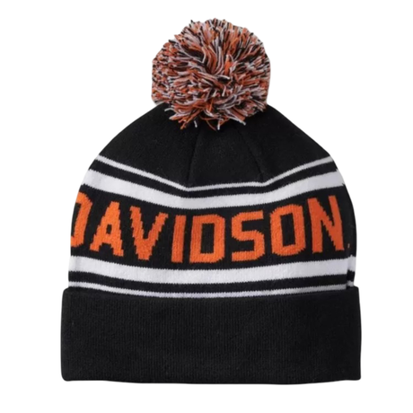 Harley-Davidson Men's Pom Beanie Hat - Black