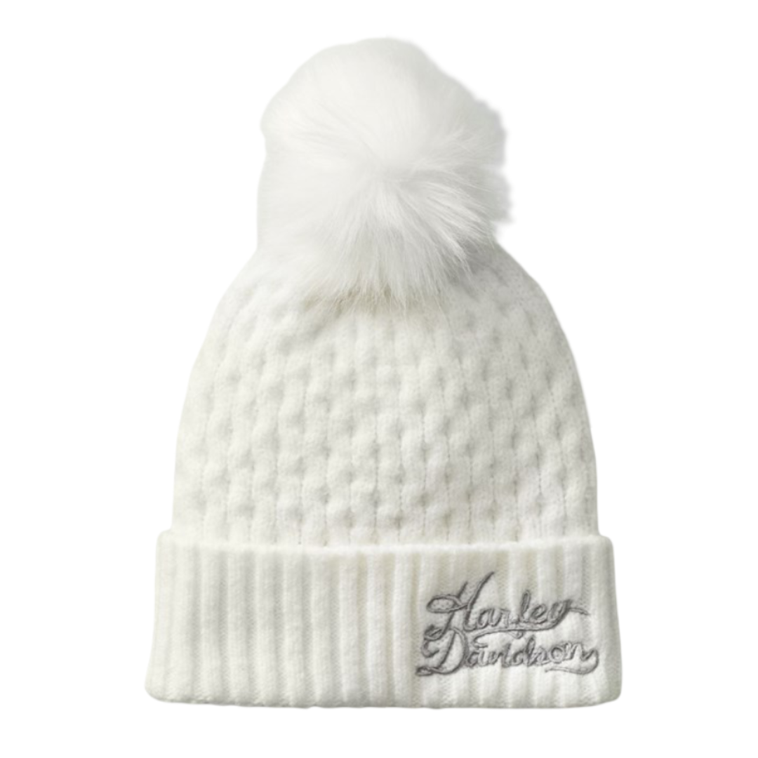 Harley-Davidson Women's Celebrate Pom Pom Hat - Off White