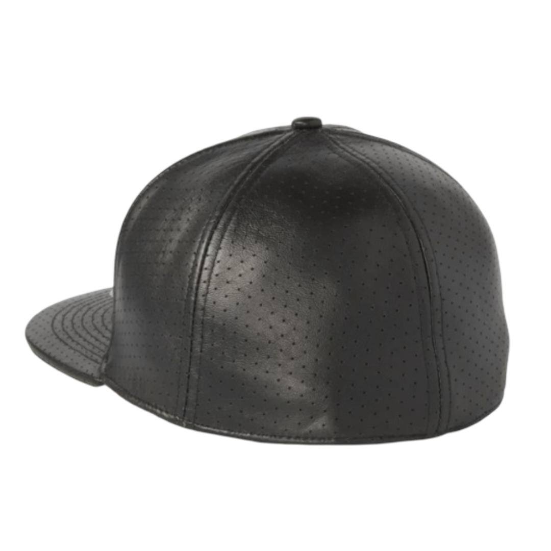 Harley-Davidson Bar & Shield Leather Baseball Hat - Black