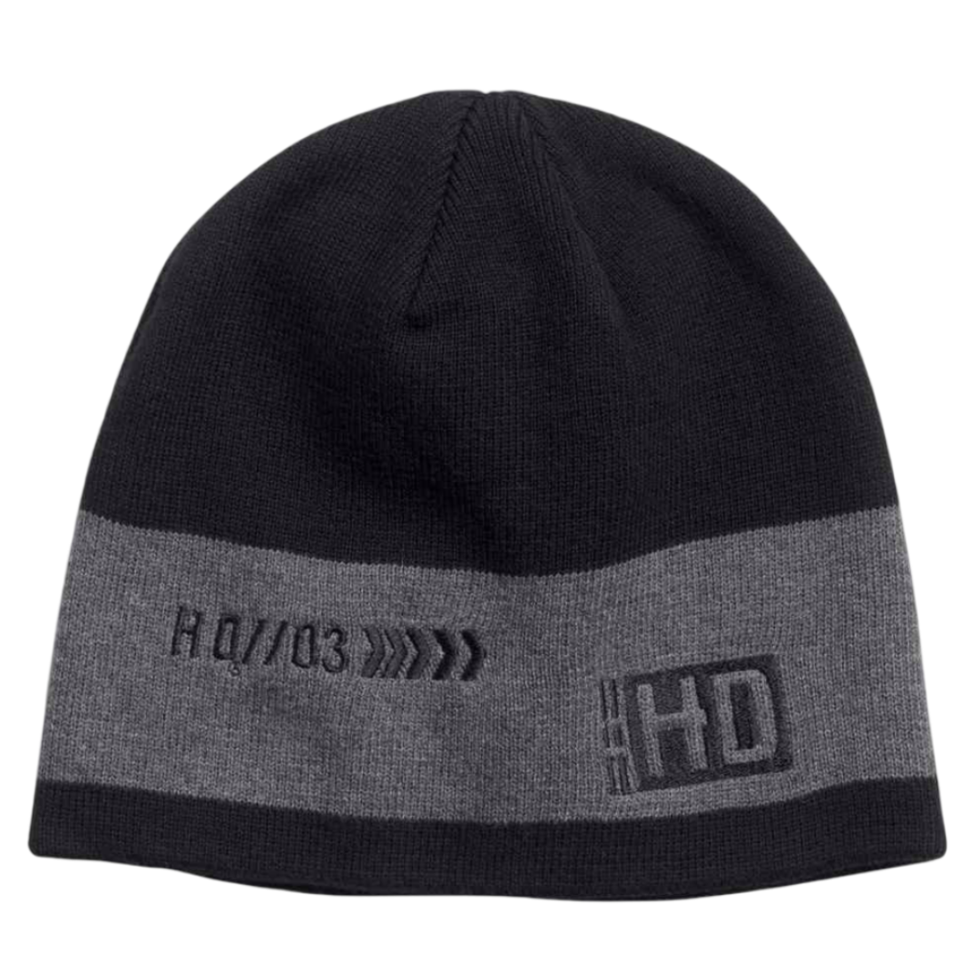 Harley-Davidson Men's Contrast Knit Beanie Hat - Black
