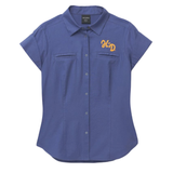 Harley-Davidson Women's Woven T-Shirt - Blue