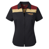 Harley-Davidson Women's 120th Anniversary Zip Front Shirt - Black