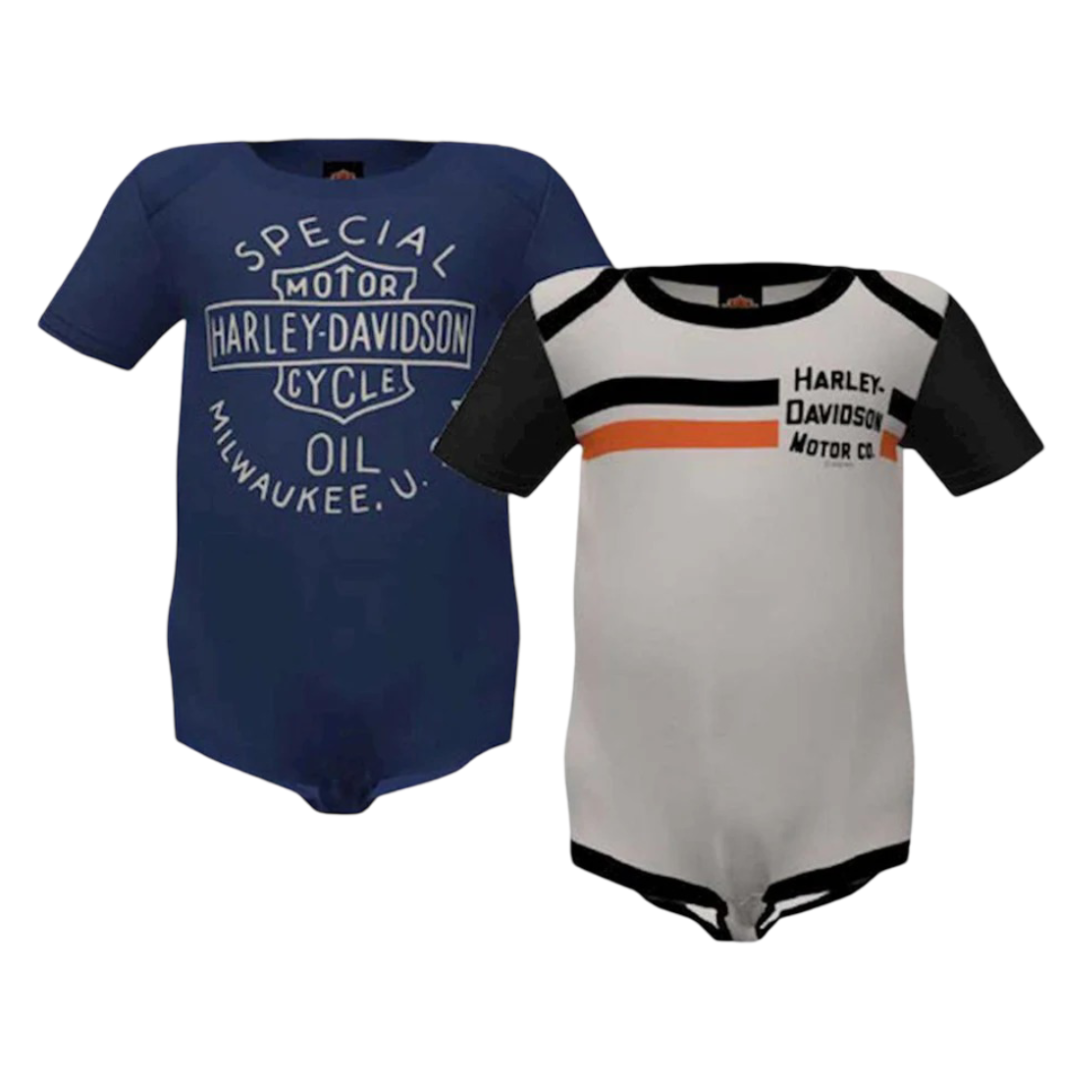 Harley-Davidson 2-Pack B&S Rib Creeper Oil Set - Navy/Cream