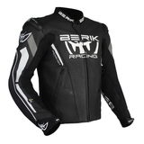 Berik Apex Leather Jacket - Black/White