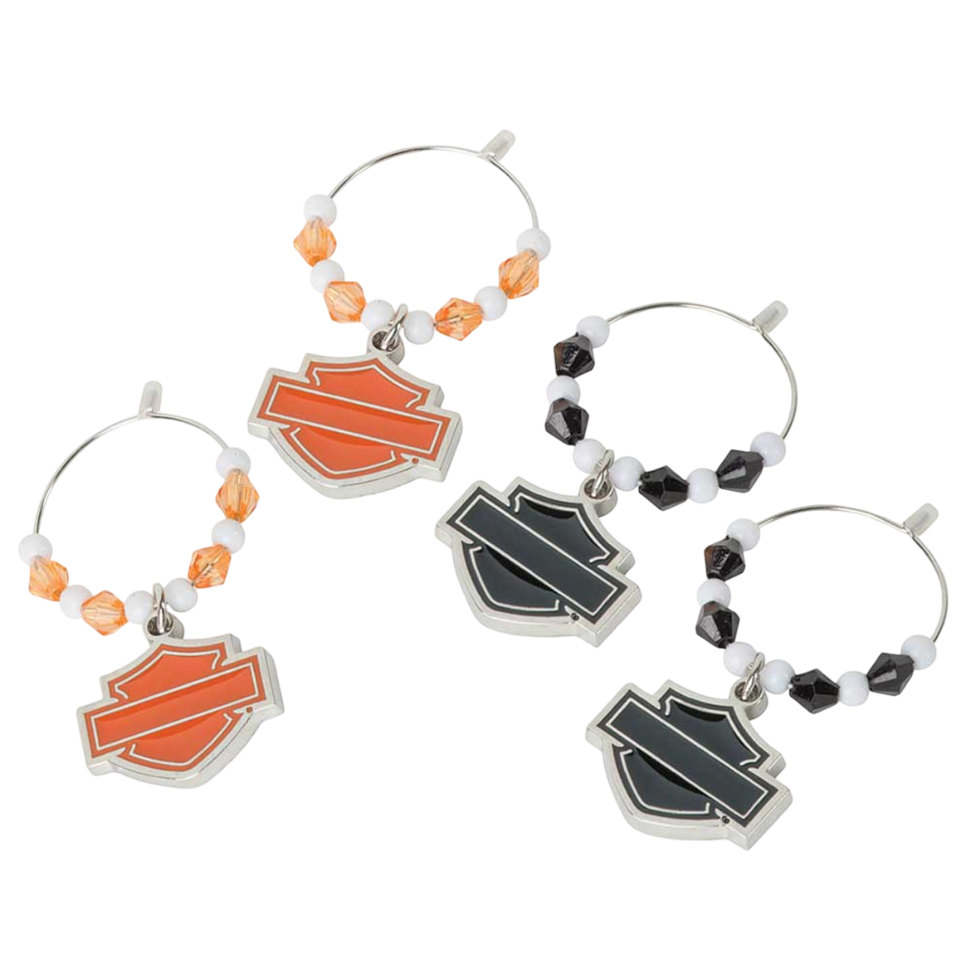 Harley-Davidson Bar & Shield Outline Wine Charms