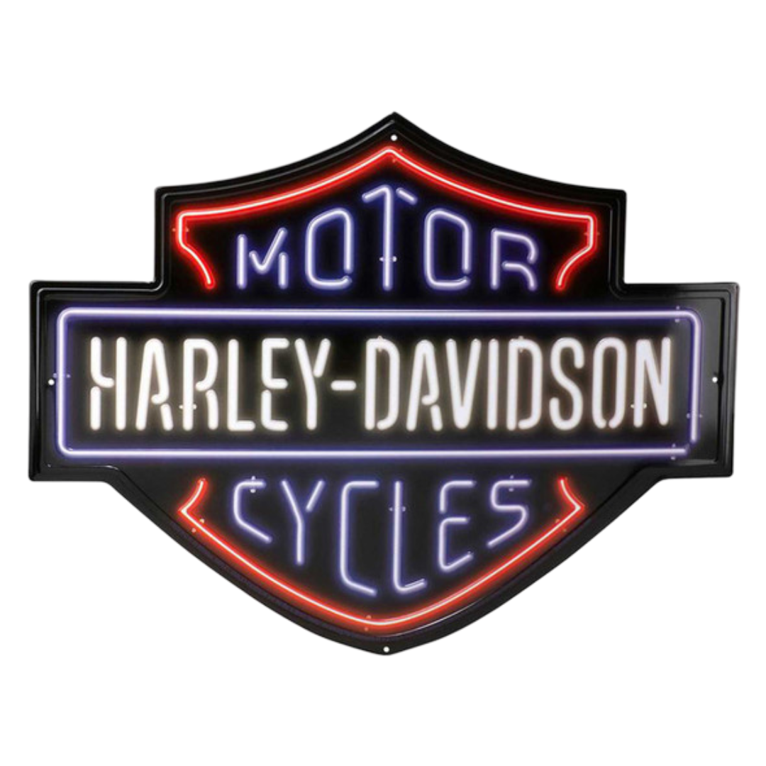 Harley-Davidson Neon Bar & Shield Tin Sign